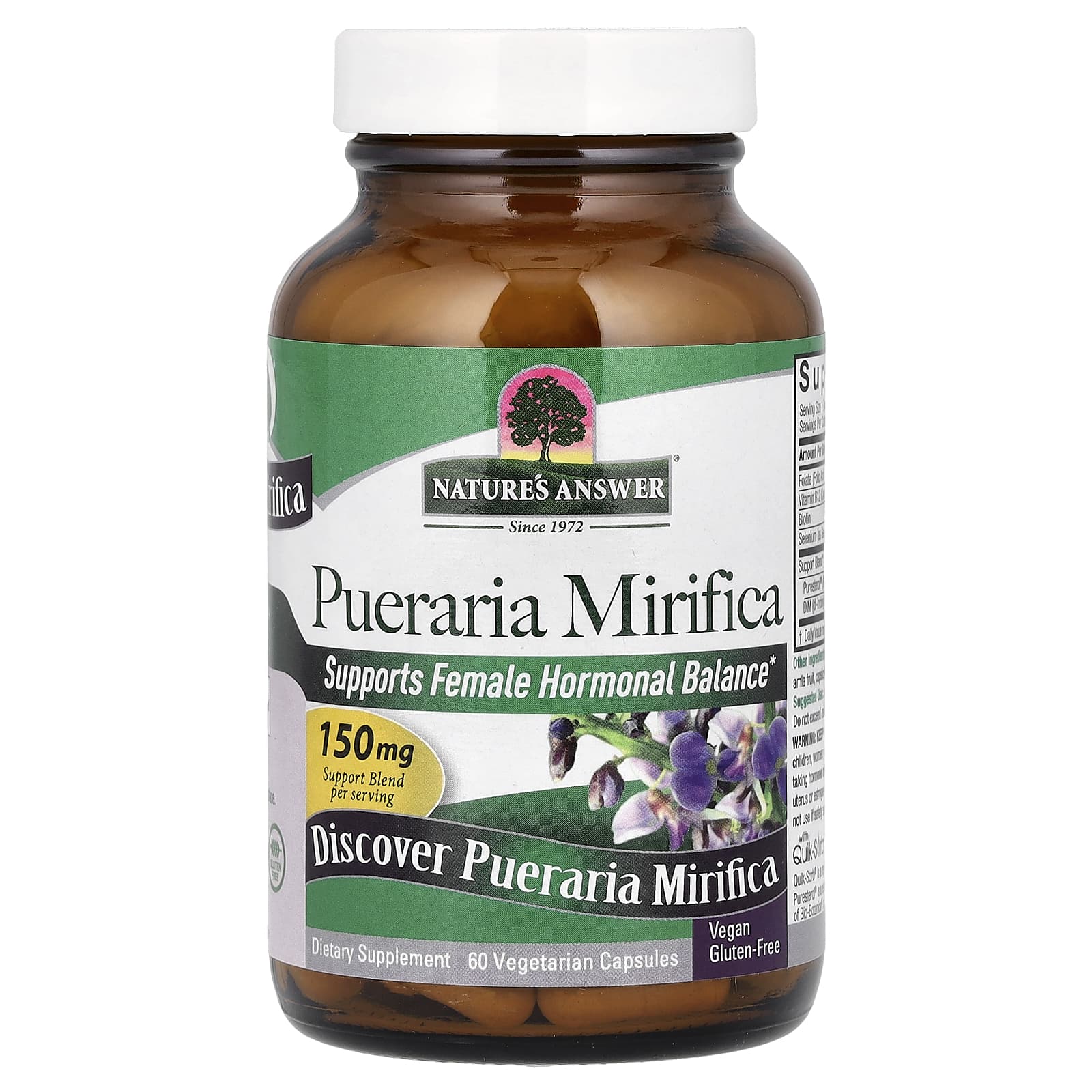 Пуэрария мирифика Nature's Answer, 60 растительных капсул