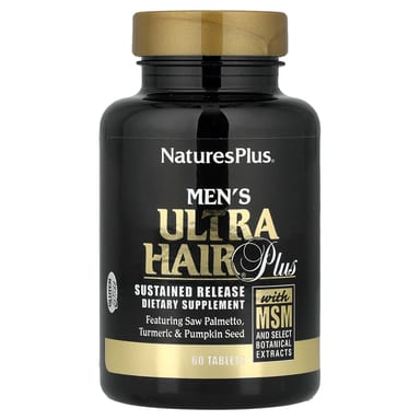 МСМ NaturesPlus Men's Ultra Hair® Plus With and Select Botanical Extracts, 60 таблеток