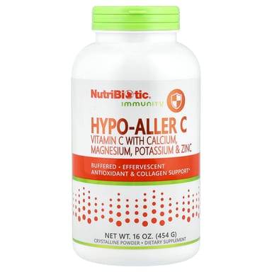 Магний NutriBiotic Immunity Hypo-Aller C Vitamin C with Calcium Potassium & Zinc, 454 г
