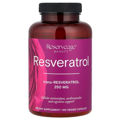 Ресвератрол Reserveage Beauty, 120 растительных капсул