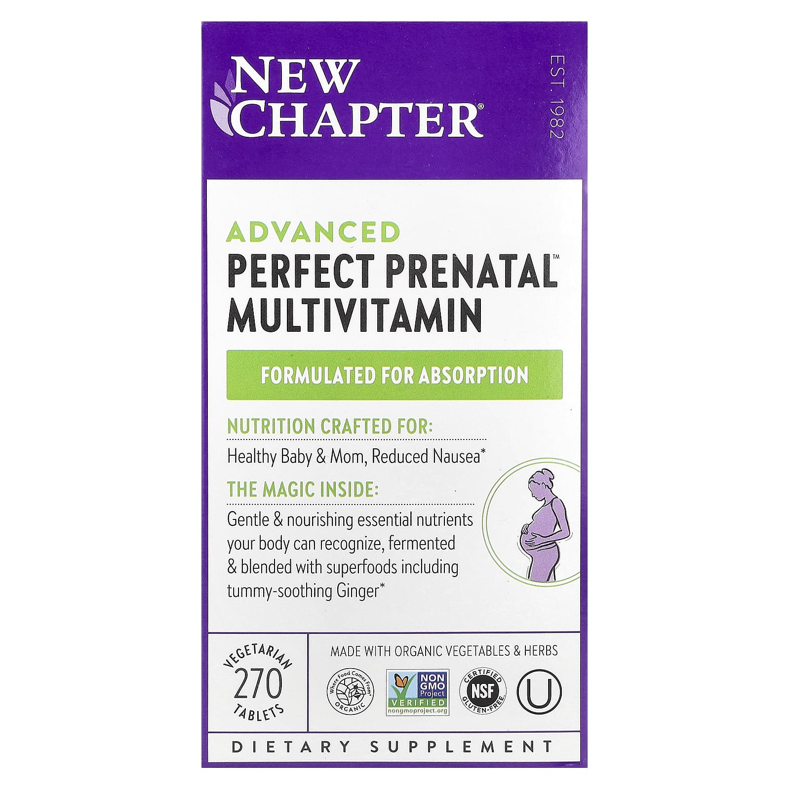 Мультивитамины New Chapter Advanced Perfect Prenatal™, 270 растительных таблеток — фото 2