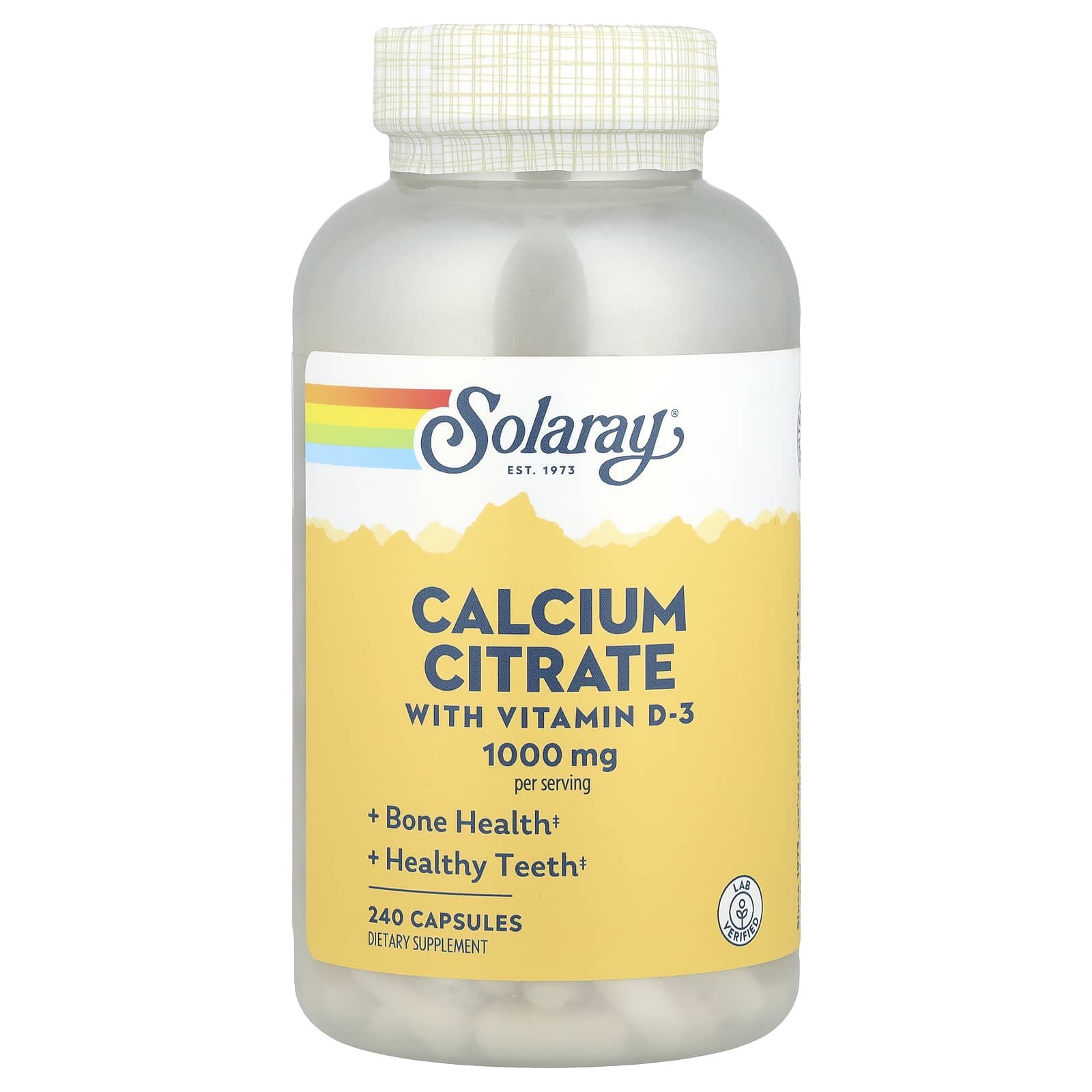Кальций цитрат Solaray with Vitamin D-3, 240 капсул