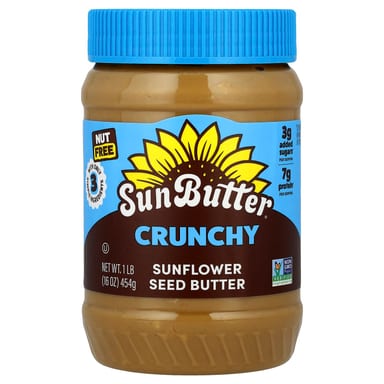 Паста из семян подсолнечника SunButter, оттенок Crunchy, 454 г
