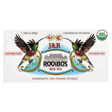 Чай J&R Port Trading Rooibos Red Caffeine Free, 20 чайных пакетиков, 50 г, чайные пакетики