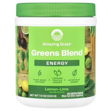 Зеленый комплекс Amazing Grass Energy, вкус Lemon Lime, 210 г
