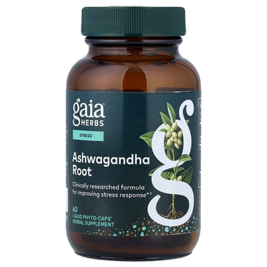 Ашваганда Gaia Herbs Root, оттенок 60 Liquid Phyto-Caps®, жидкая форма