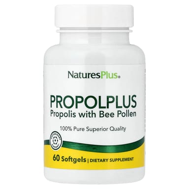 Прополис NaturesPlus Propolplus with Bee Pollen, 60 мягких капсул
