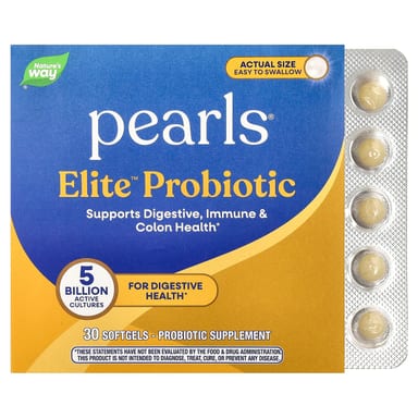 Пробиотик Nature's Way Pearls® Elite™ 5 Billion CFU, 30 мягких капсул