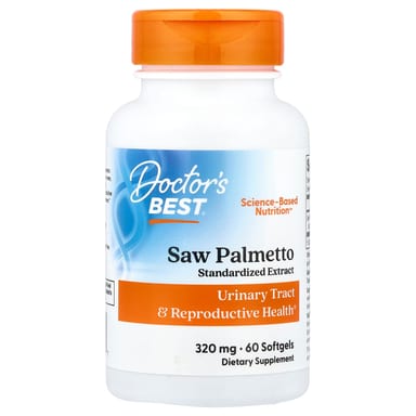 Пальметто Doctor's Best Standardized Extract, 320 мг, 60 мягких капсул
