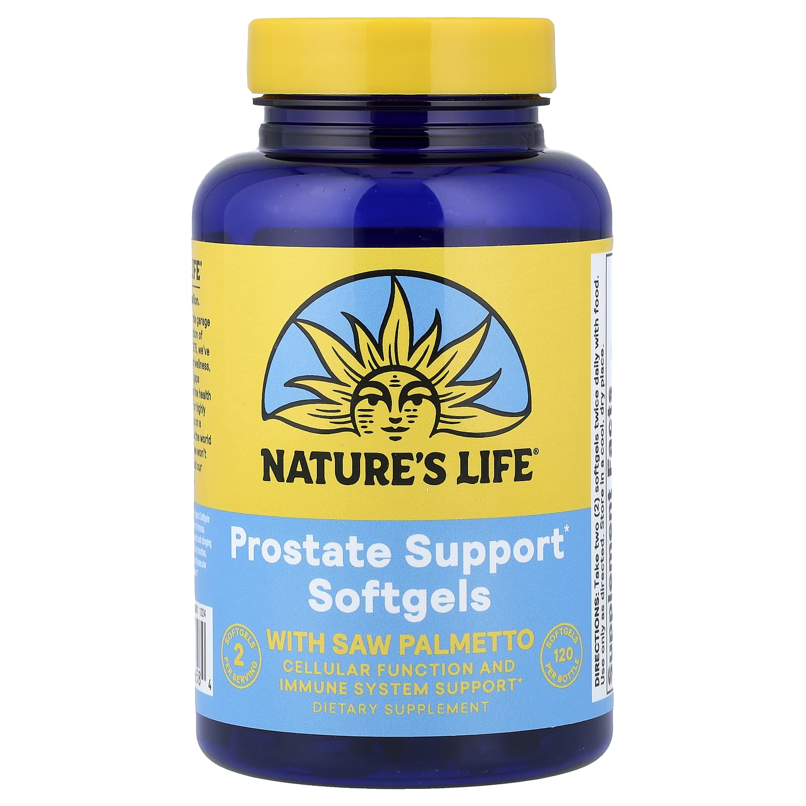 Пальметто Nature's Life Prostate Support , 120 мягких капсул