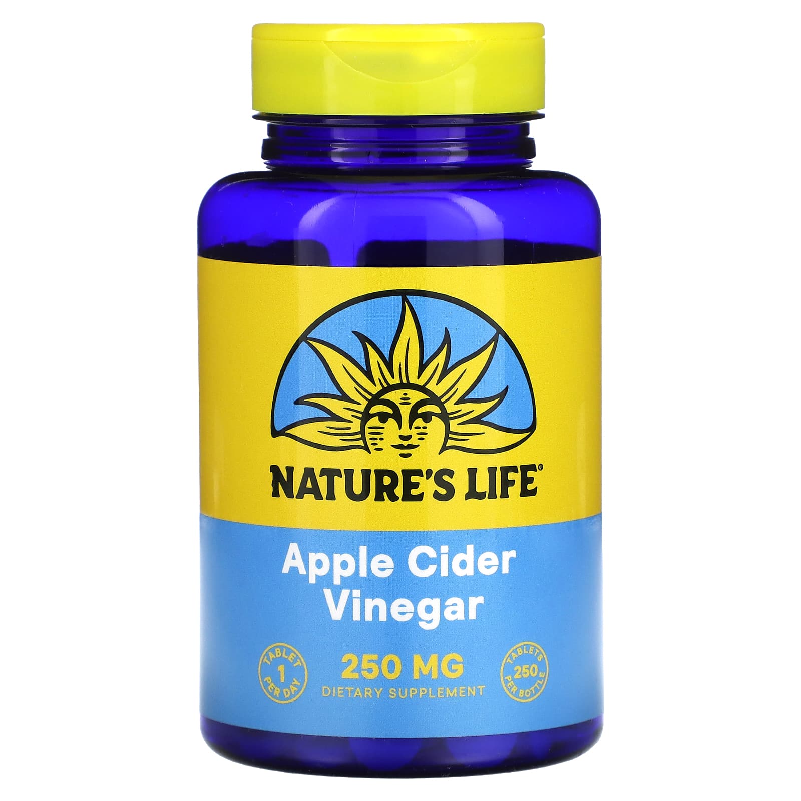 Яблочный уксус Nature's Life, 250 мг, 250 таблеток