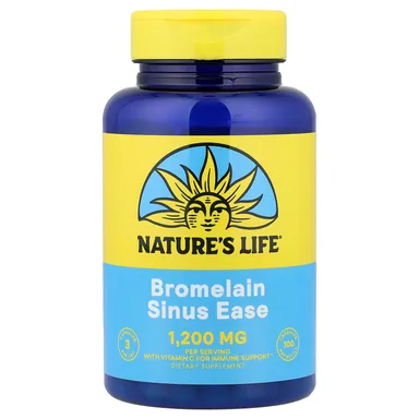 Фото товара: Бромелайн Nature's Life Sinus Ease, 100 капсул