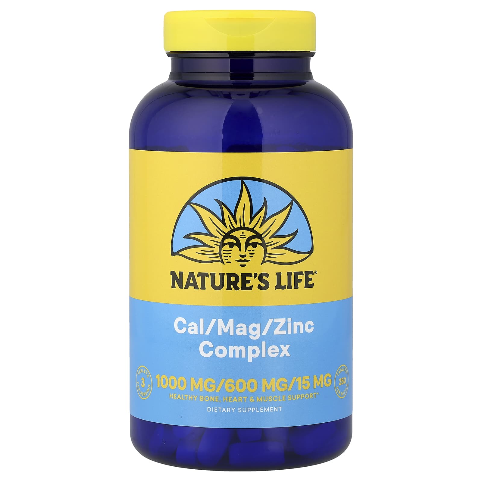 Комплекс Nature's Life Cal/Mag/Zinc, 250 таблеток