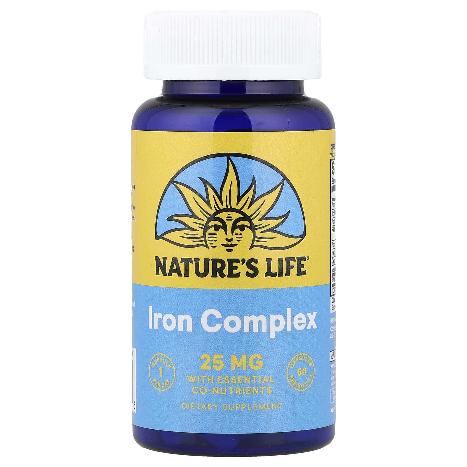 Комплекс Nature's Life Iron, 50 капсул