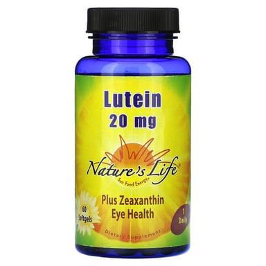 Лютеин Nature's Life, 20 мг, 60 мягких капсул