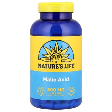 Яблочная кислота Nature's Life, 800 мг, 250 капсул