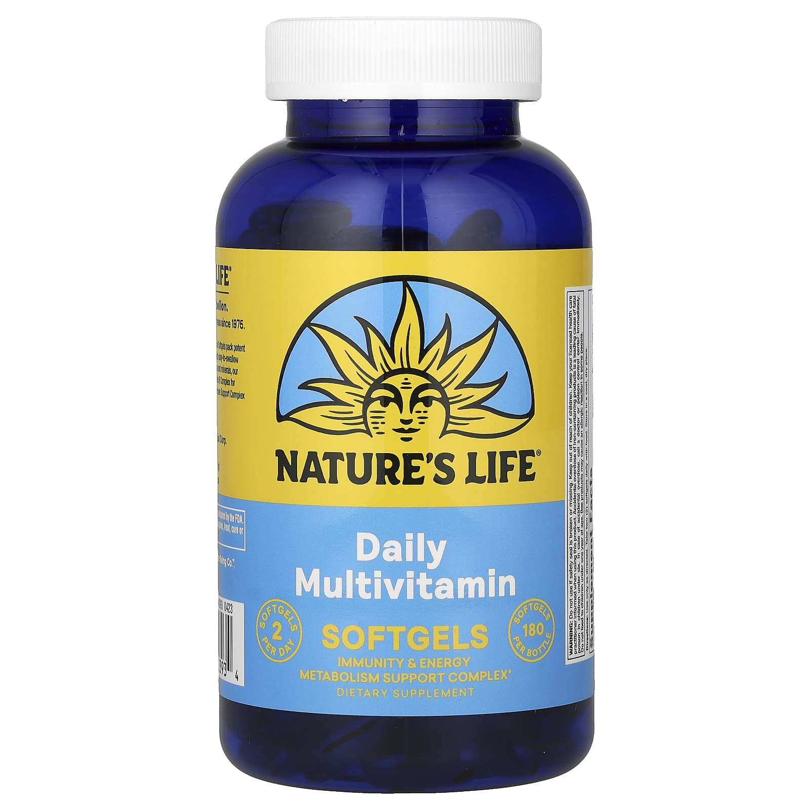 Мультивитамины Nature's Life Daily, 180 мягких капсул