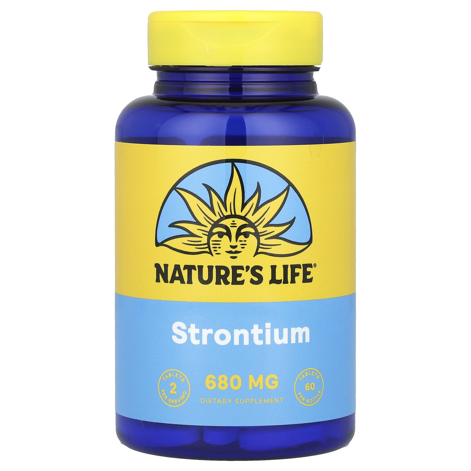 Стронций Nature's Life, 340 мг, 60 таблеток
