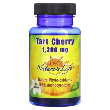 Экстракт терпкой вишни Nature's Life, вкус Tart Cherry, 1200 мг, 30 таблеток