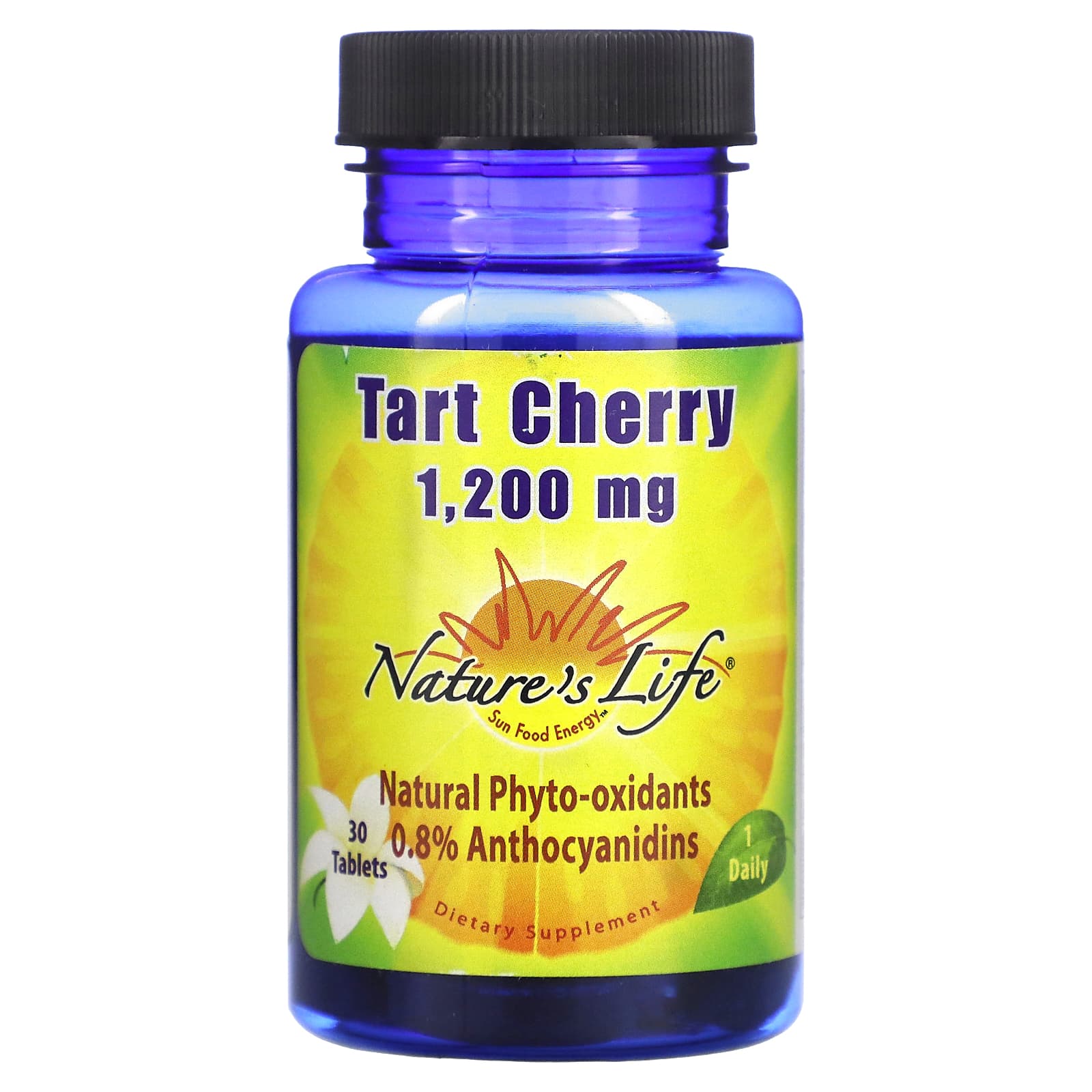 Экстракт терпкой вишни Nature's Life, вкус Tart Cherry, 1200 мг, 30 таблеток