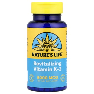 Витамин K Nature's Life Revitalizing -2, 5000 мкг, 60 таблеток
