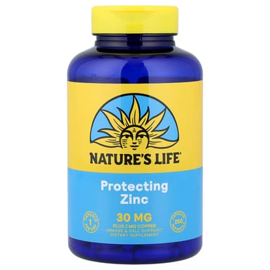 Цинк Nature's Life Protecting Plus Copper, 250 капсул