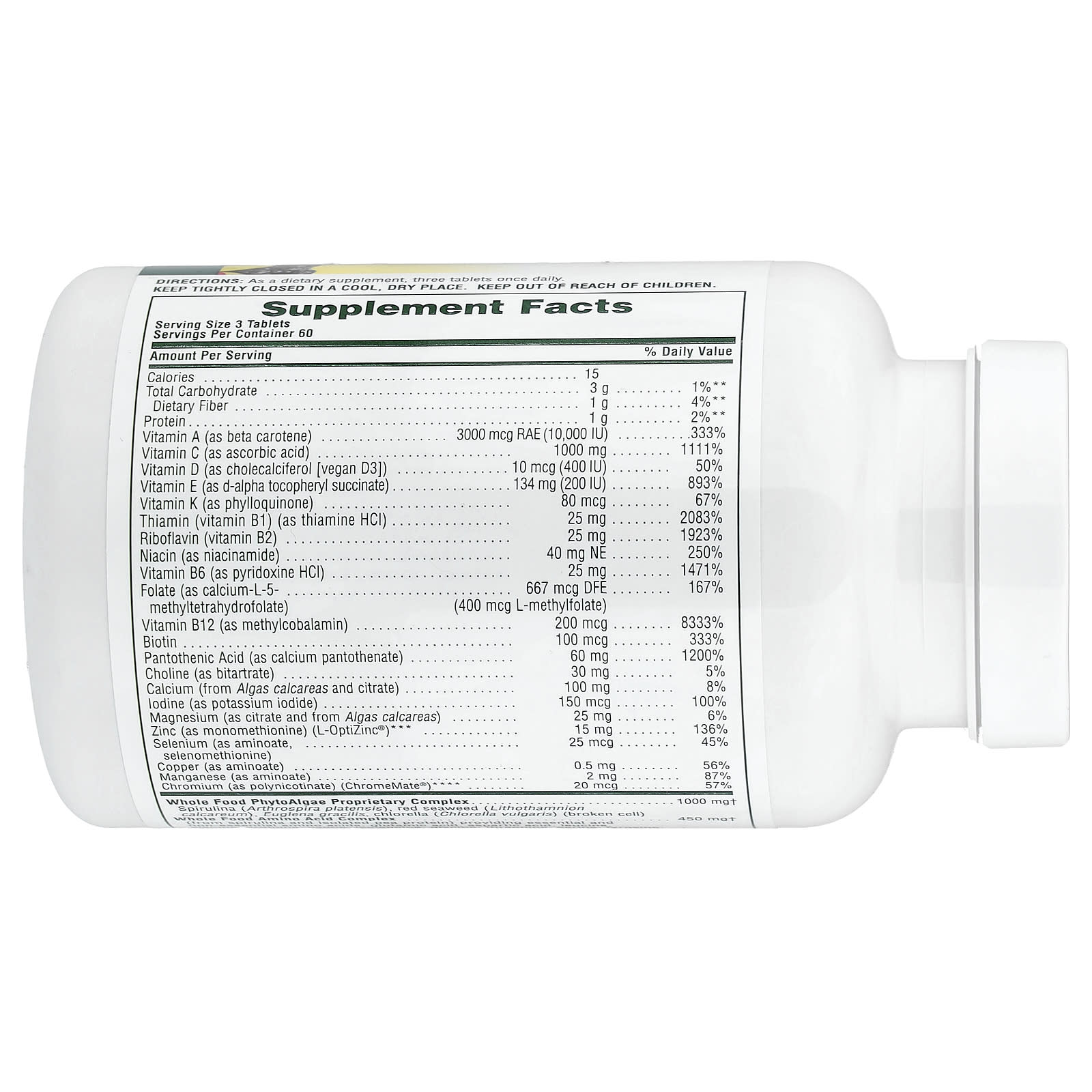 Железо NaturesPlus Source Of Life® Ultra Whole Life Energy Enhancer Free, 180 таблеток — фото 3