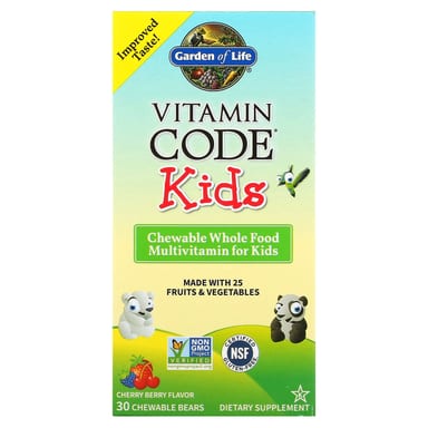 Жевательные мультивитамины Garden of Life Vitamin Code Cherry Berry, 30 жевательных пастилок