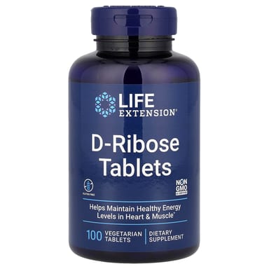 D-рибоза Life Extension D-Ribose Tablets, 100 растительных таблеток
