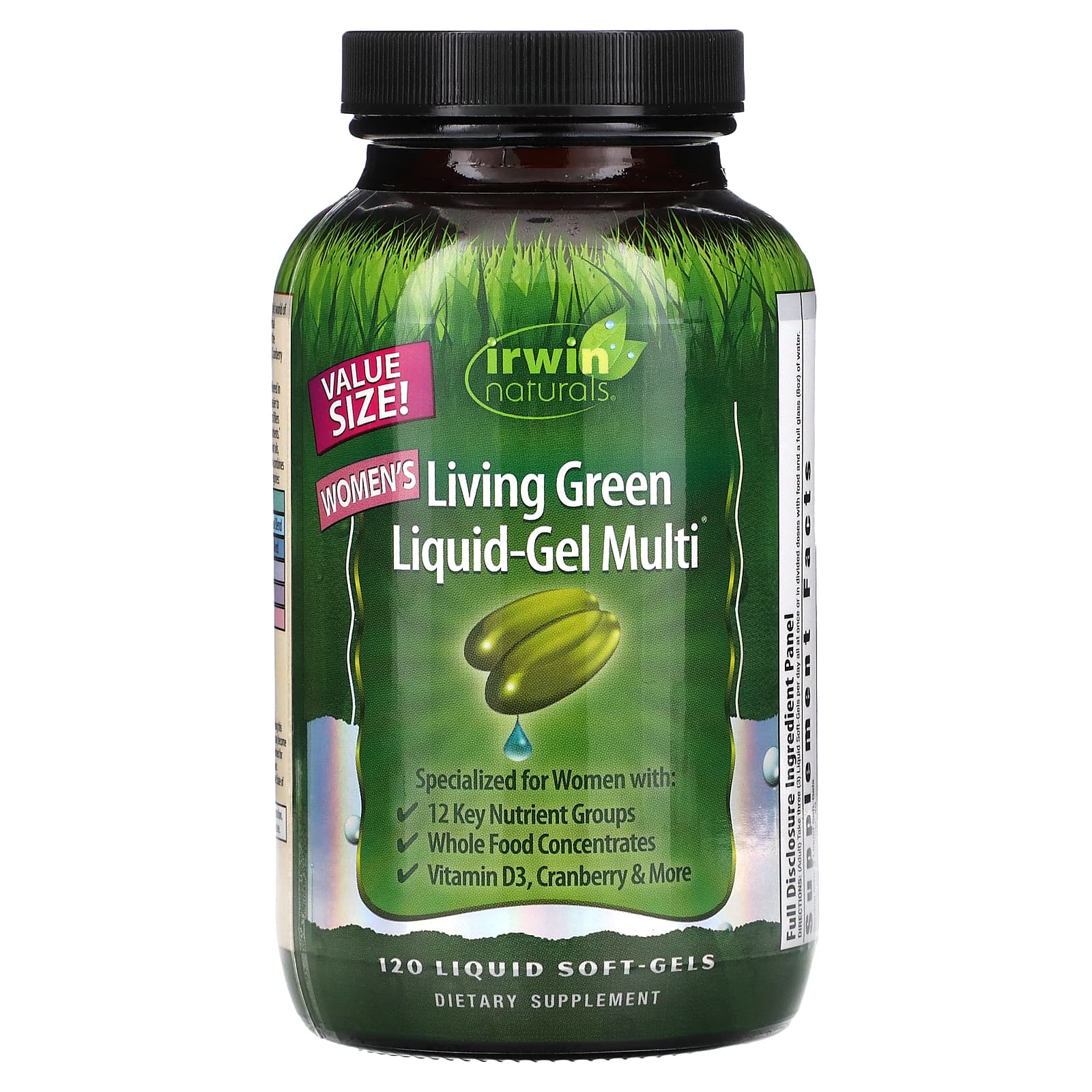 Женские мультивитамины Irwin Naturals Living Green Liquid-Gel Multi, 120 мягких капсул