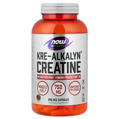 Креатин NOW Foods Sports Kre-Alkalyn®, 0.75 г, 240 растительных капсул