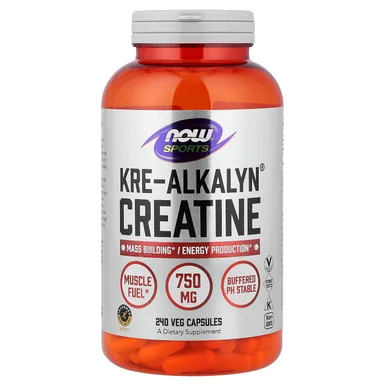 Фото товара: Креатин NOW Foods Sports Kre-Alkalyn®, 0.75 г, 240 растительных капсул