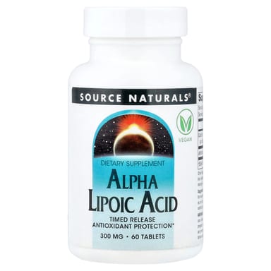 Альфа-липоевая кислота Source Naturals Timed Release, 60 таблеток