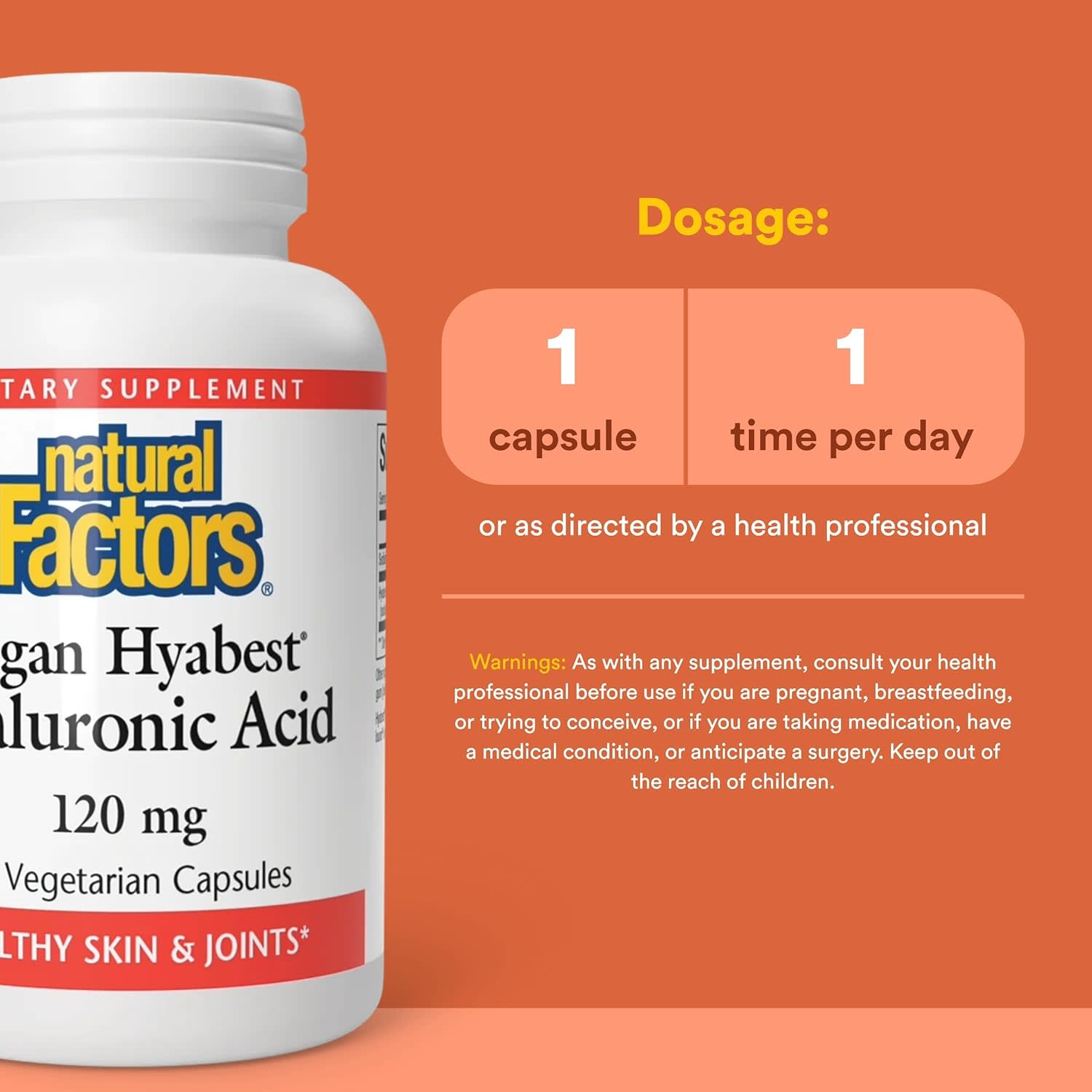Гиалуроновая кислота Natural Factors Vegan Hyabest, 120 мг, 60 растительных капсул — фото 4