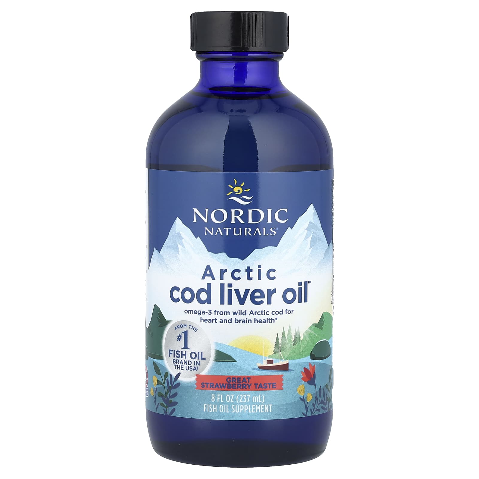 Масло печени трески Nordic Naturals Arctic™, вкус Strawberry, 237 мл