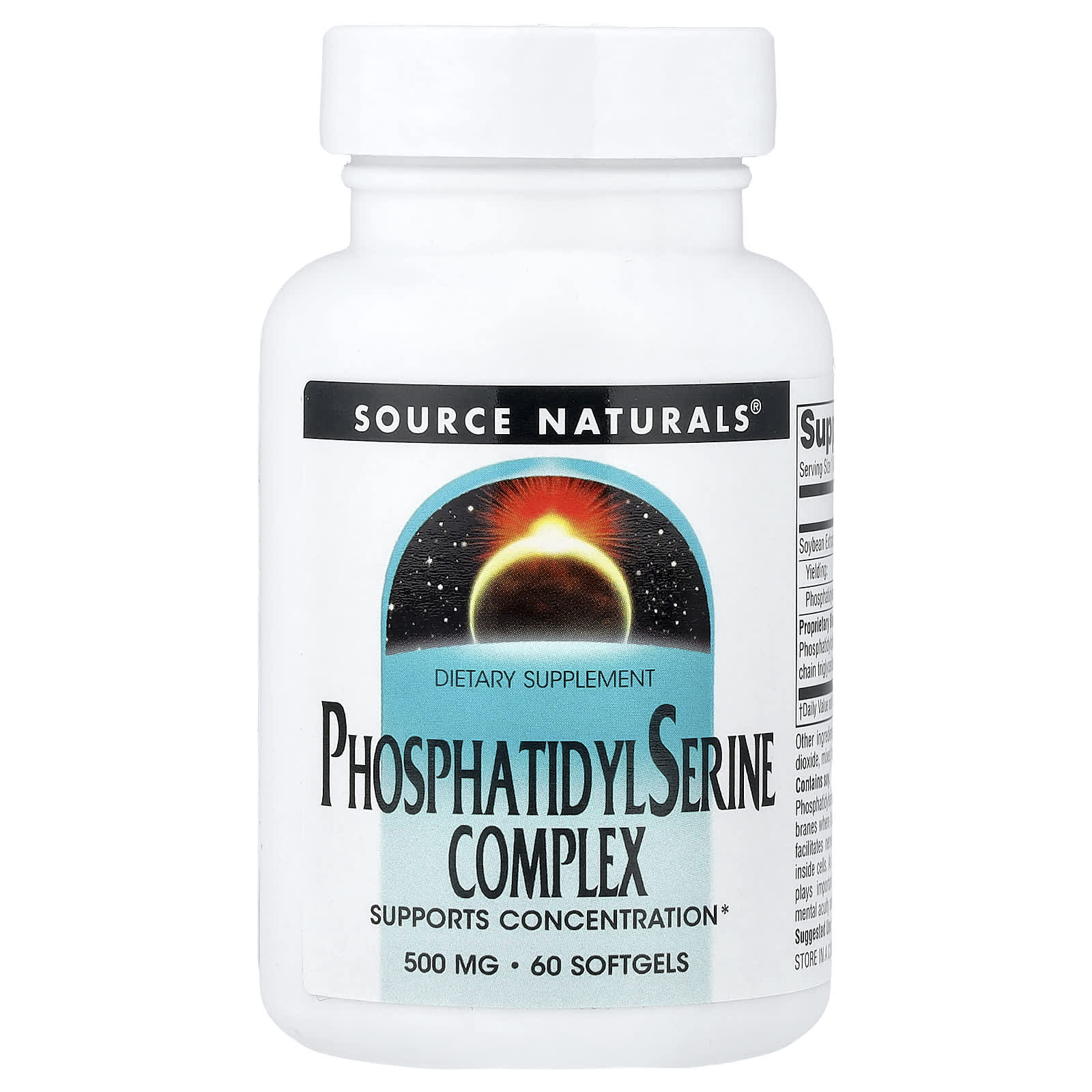 Фосфатидилсерин Source Naturals Complex, 60 мягких капсул