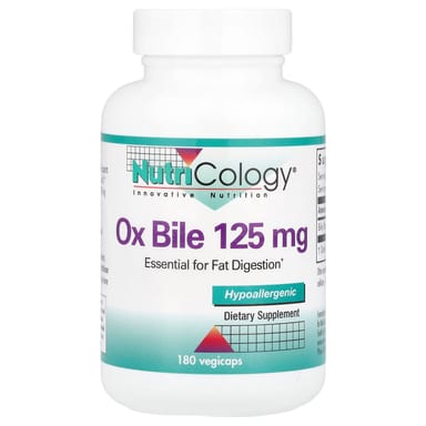 Бычья желчь Nutricology, оттенок 180 Vegicaps, 125 мг