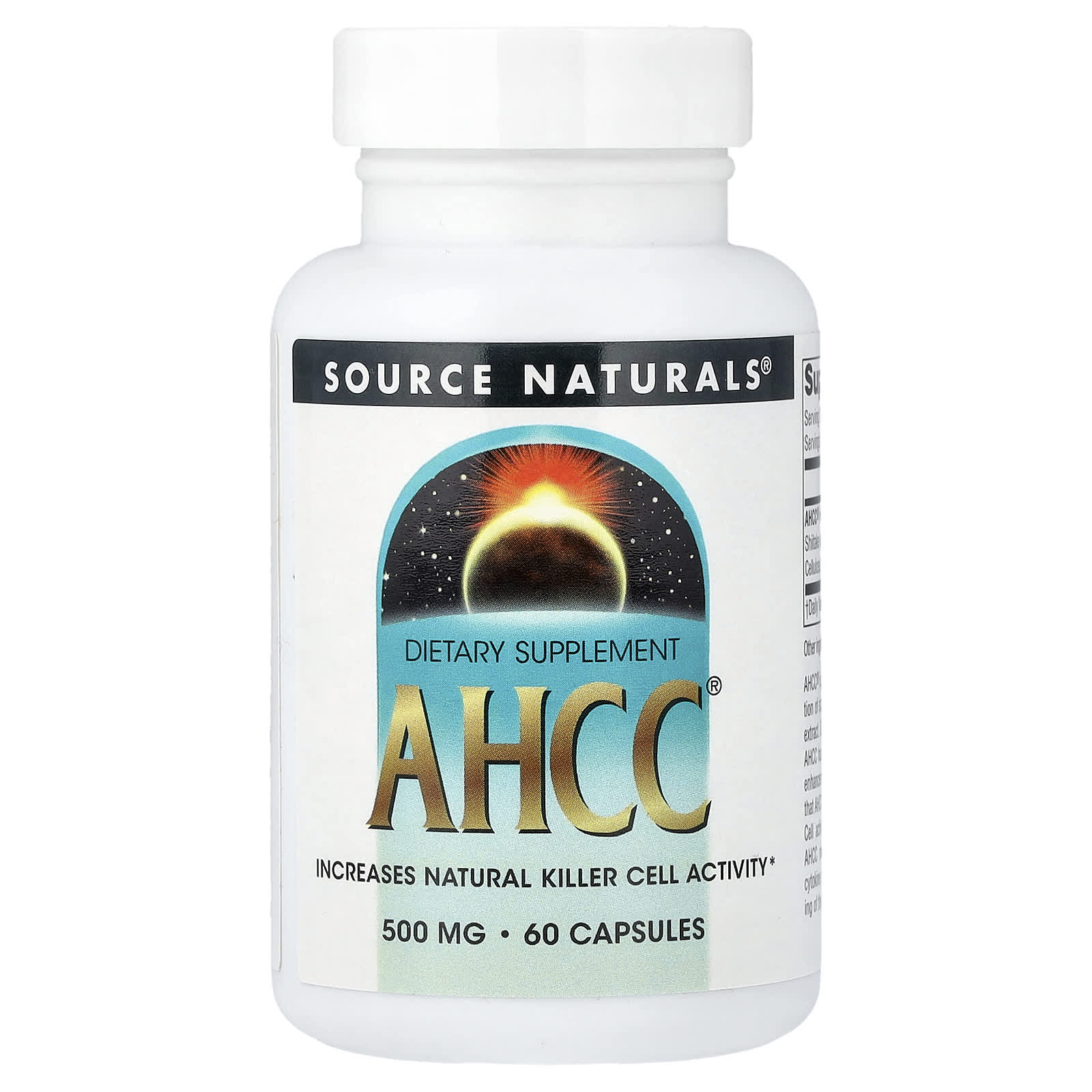 AHCC Source Naturals®, 0.5 г, 60 капсул