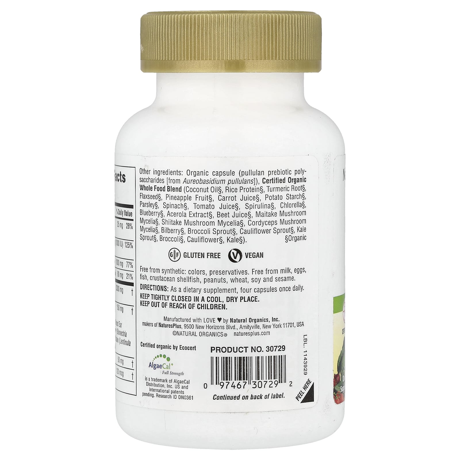 Комплекс для поддержки костей NaturesPlus Source of Life® Garden, 120 растительных капсул — фото 2