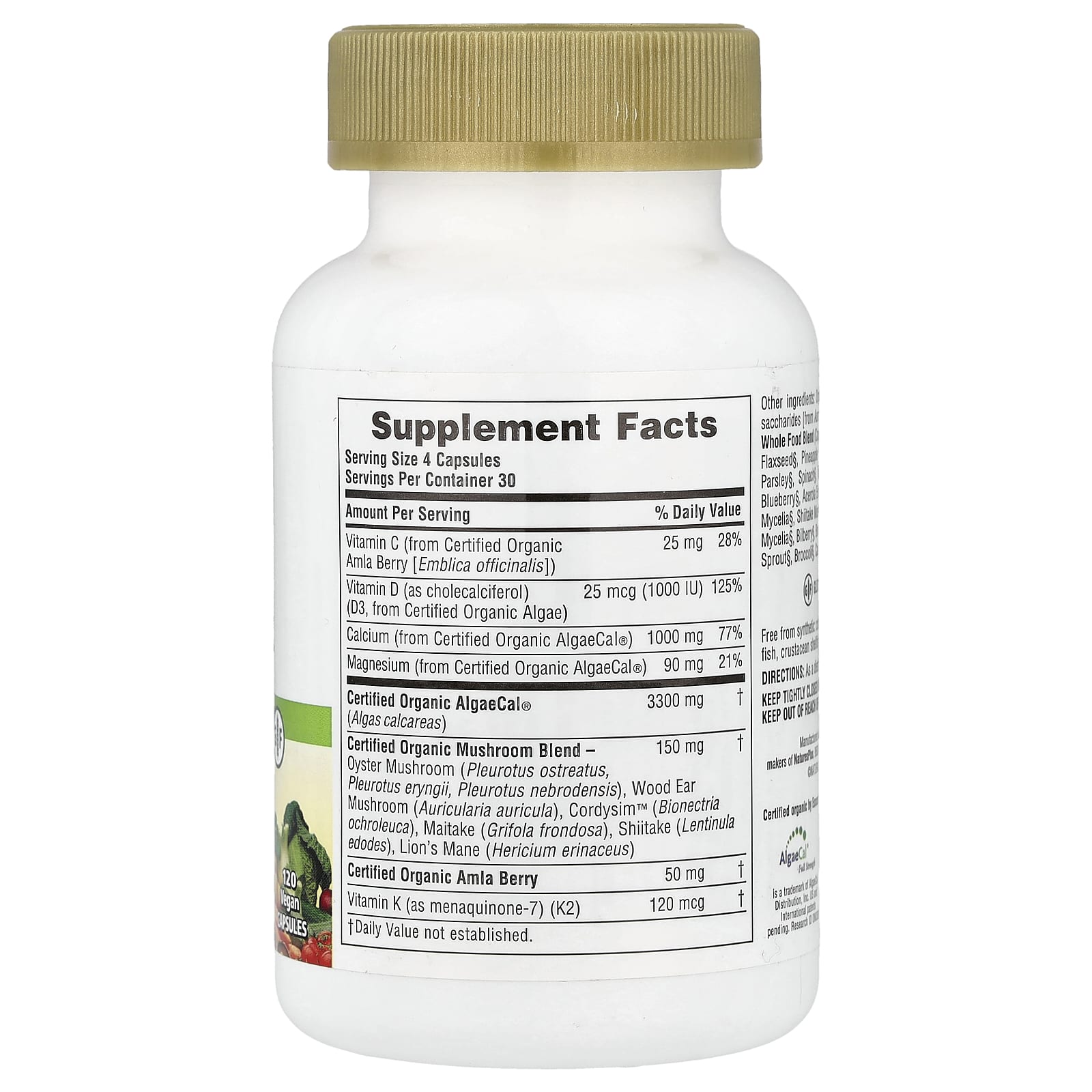 Комплекс для поддержки костей NaturesPlus Source of Life® Garden, 120 растительных капсул — фото 3