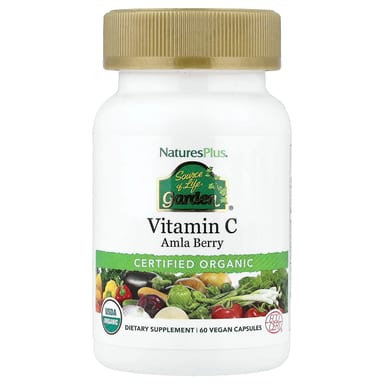 Витамин C NaturesPlus Source of Life Garden® Amla Berry, 60 растительных капсул