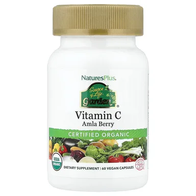 Фото товара: Витамин C NaturesPlus Source of Life Garden® Amla Berry, 60 растительных капсул