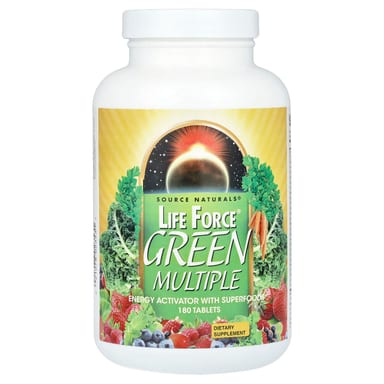Мультивитаминный комплекс Life Force Source Naturals® Green Multiple, 180 таблеток