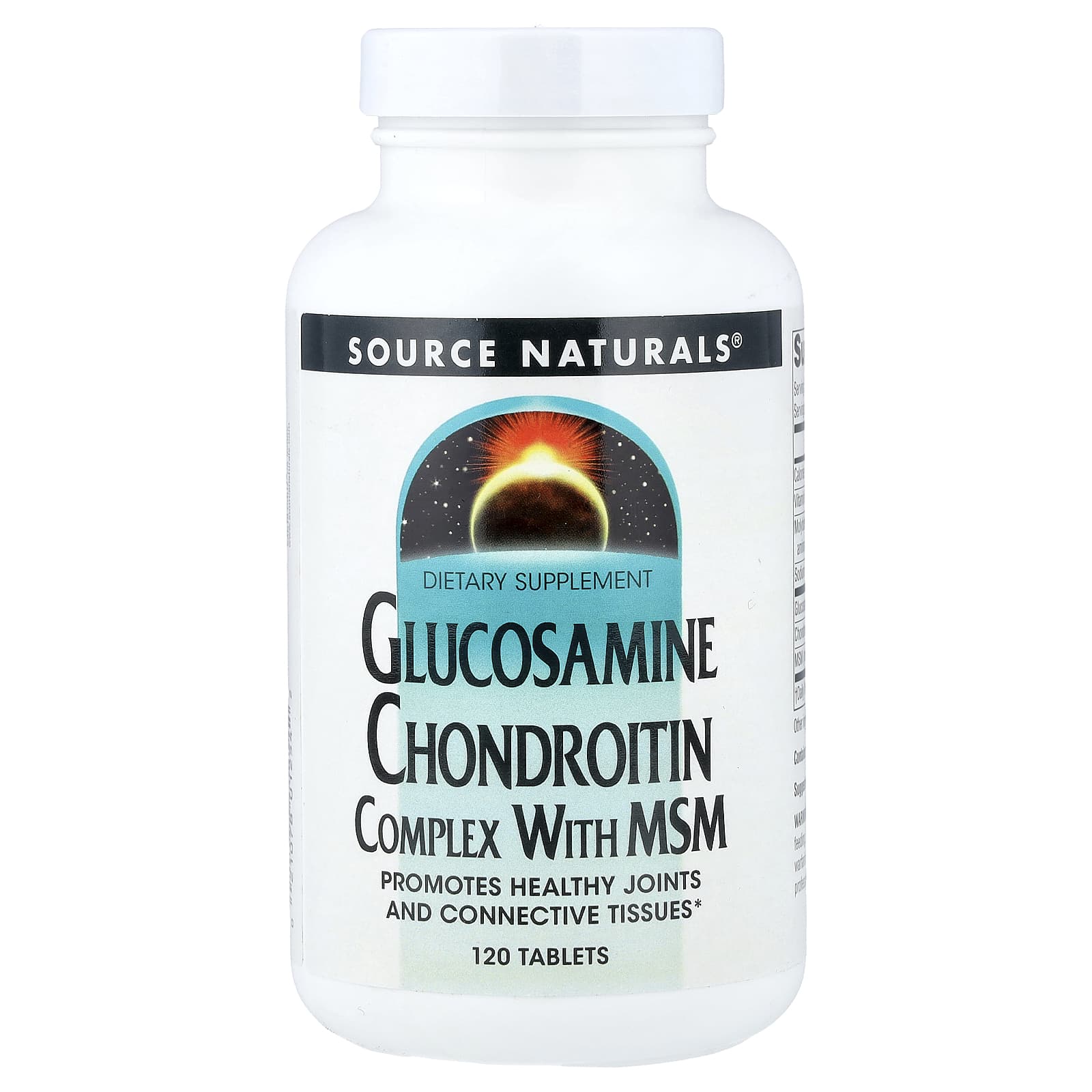 Хондроитин Source Naturals Glucosamine Complex With MSM, 120 таблеток