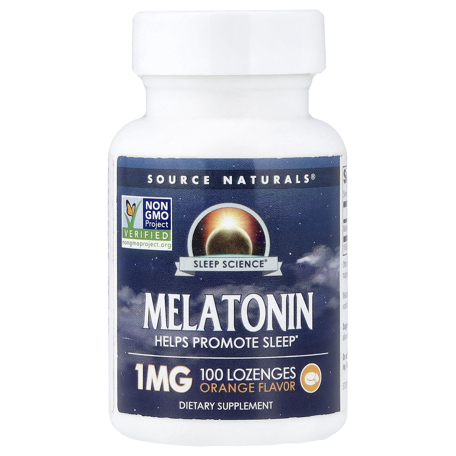Мелатонин Source Naturals, вкус Orange, 1 мг, 100 пастилок