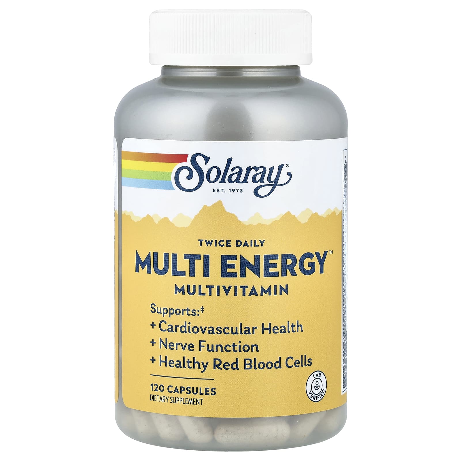 Мультивитамины Solaray Twice Daily Multi Energy™, 120 капсул