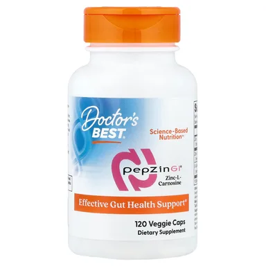 Фото товара: Цинк Doctor's Best PepZin GI® -L-Carnosine, 120 растительных капсул