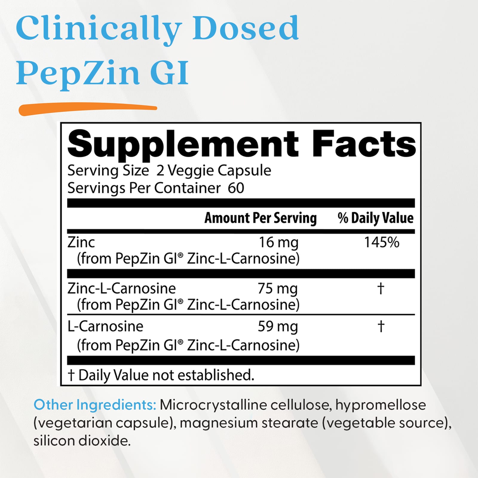 Цинк Doctor's Best PepZin GI® -L-Carnosine, 120 растительных капсул — фото 3
