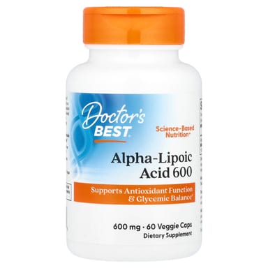 Альфа-липоевая кислота Doctor's Best Alpha-Lipoic Acid 600, 600 мг, 60 растительных капсул