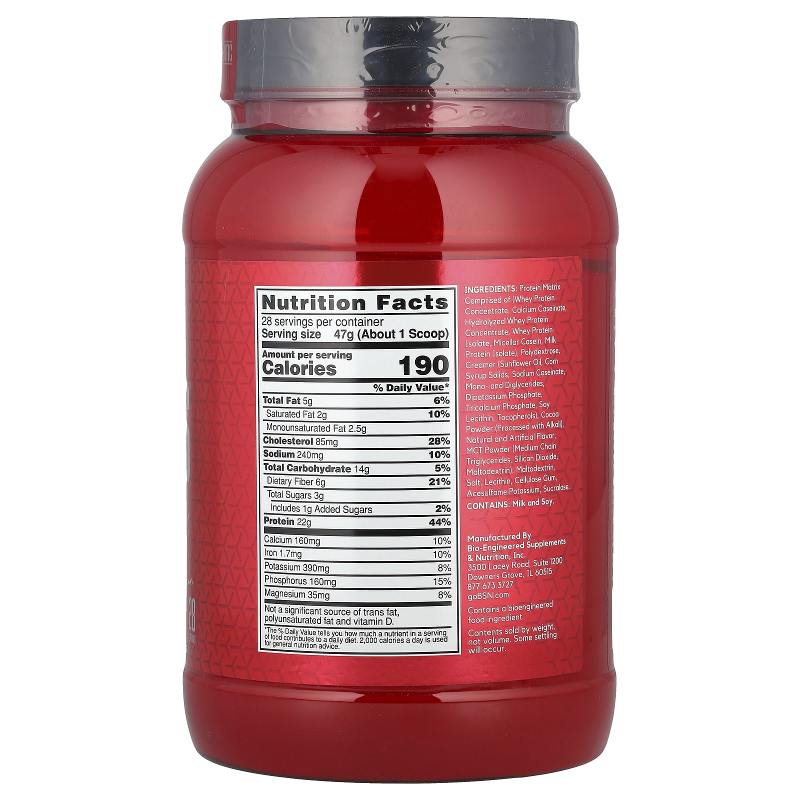 Шоколад BSN Syntha-6® Ultra Premium Protein Matrix Milkshake, 1.32 кг — фото 2